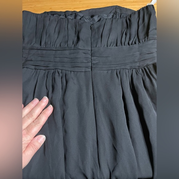 EUC Shoshanna- 100% Silk Elegant Black Strapless Jumpsuit. Size 4 - Picture 6 of 8